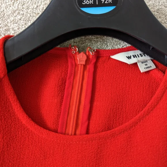 Whistles Red Long Sleeve Pencil Dress UK Size 10 - Picture 3 of 9